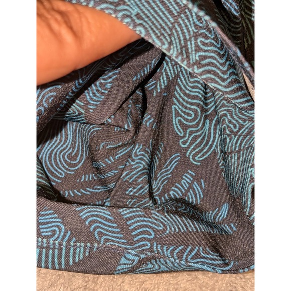 RipSkirt Hawaiian Hibiscus Floral‎ Print Sarong Skirt Cover Up Blue L/G - Picture 9 of 9